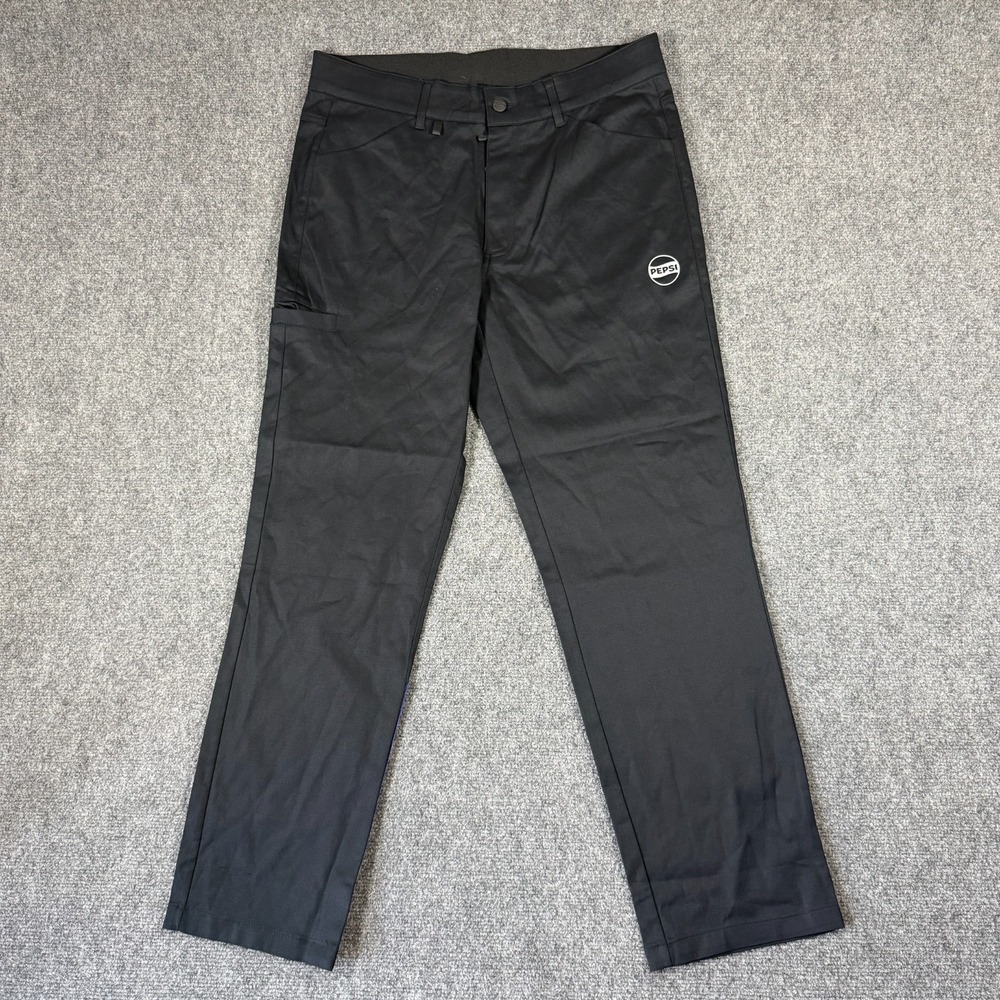 Pepsi Work Pants 34x30 Men's Employee Uniform Chino Black Straight Leg Workwear
